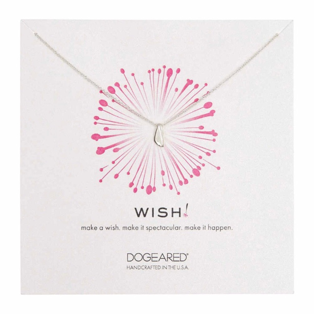 Dogeared Wish Smooth Wing Necklace